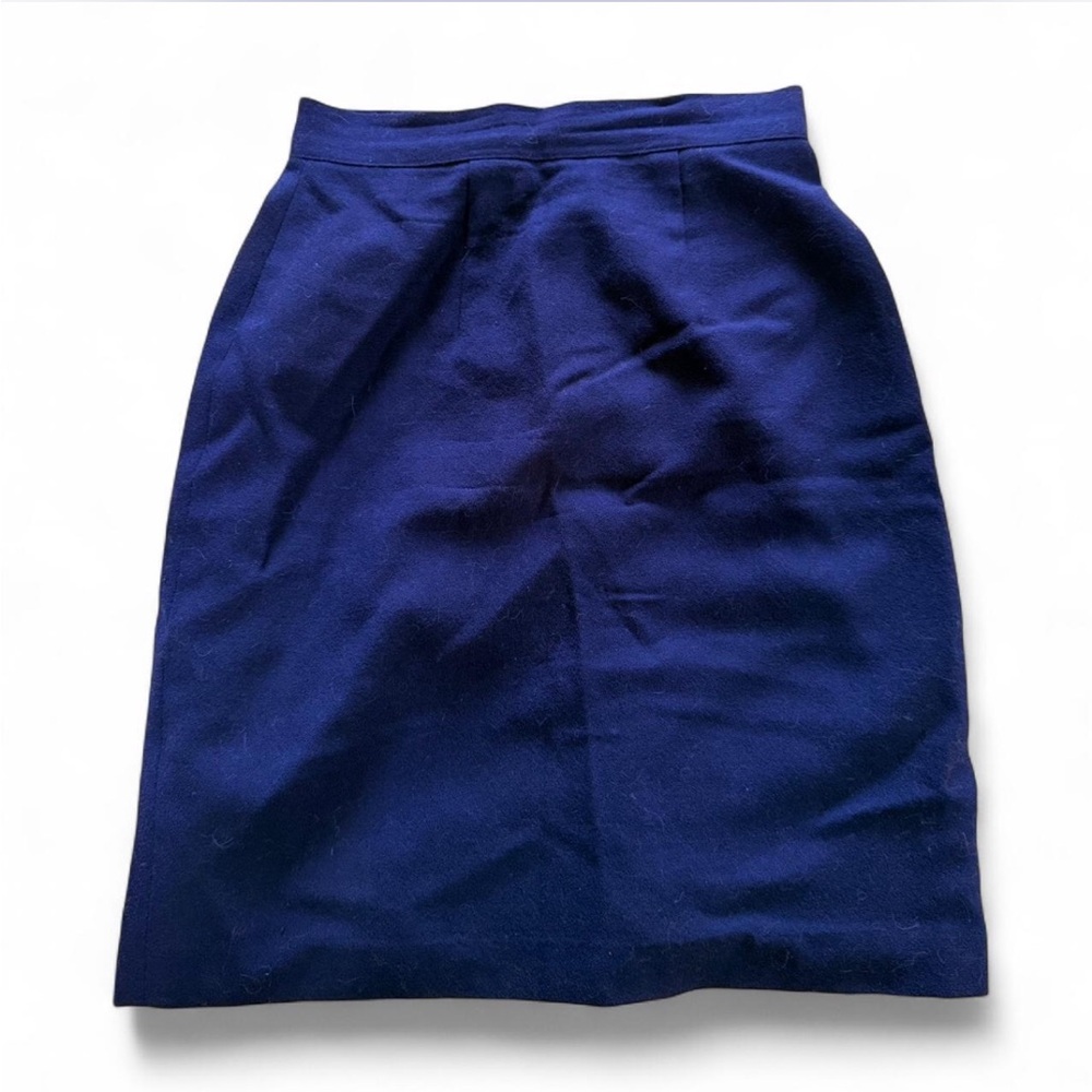Elegant Navy Blue Women's Pencil Skirt